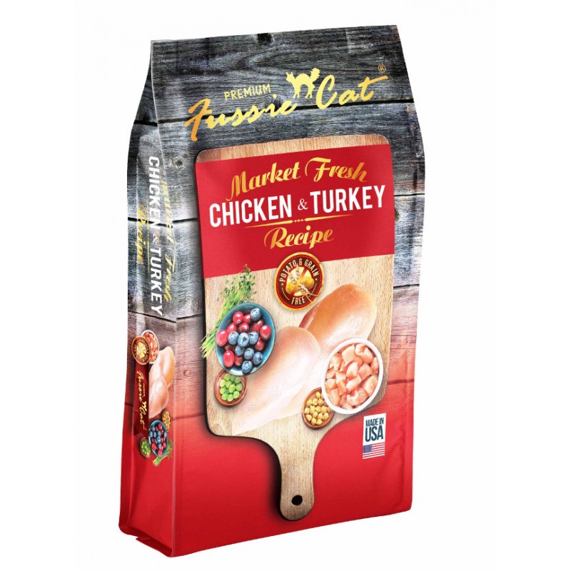 25% OFF: Fussie Cat Market Fresh Chicken & Turkey Recipe Grain-Free Dry Cat Food