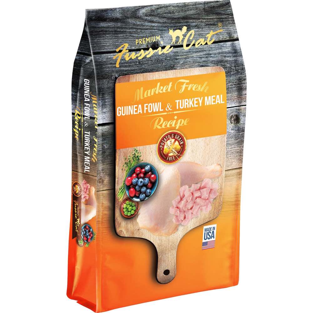 Fussie Cat Market Fresh Guinea Fowl & Turkey Meal Recipe Grain-Free Dry Cat Food