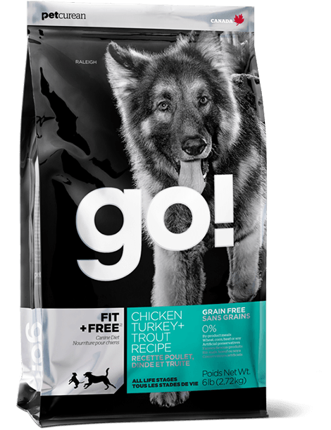 "GO! Fit + Free Grain-Free Chicken, Turkey & Trout Recipe Dry Dog Food"
