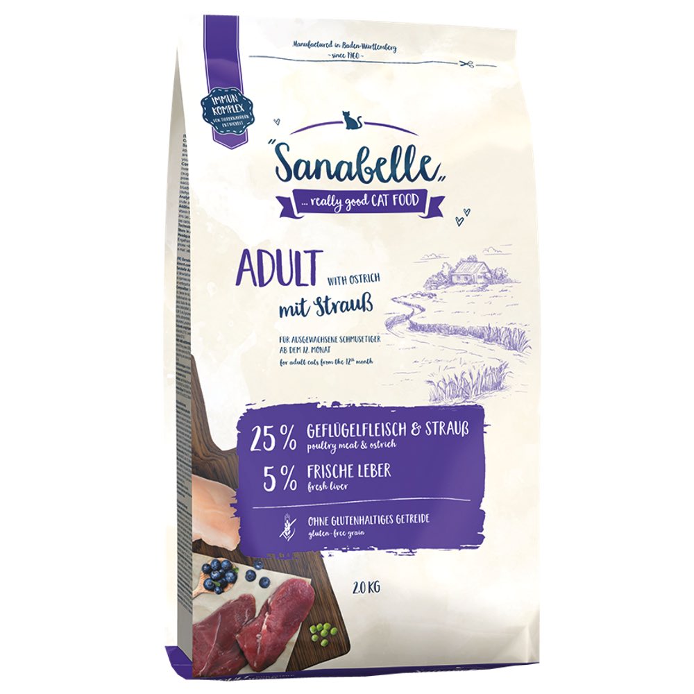 'BUNDLE DEAL': Sanabelle Adult With Ostrich Dry Cat Food