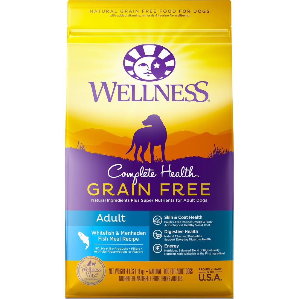Wellness Complete Health Grain Free Adult Whitefish & Menhaden Meal Dry Dog Food 24lb